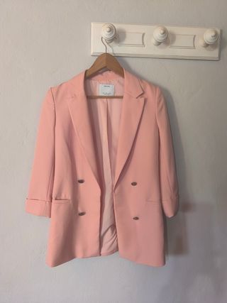 Blazer rosa Bershka