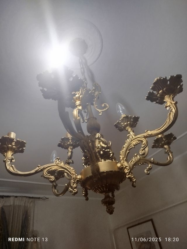 Lampadario Oro - Bronzo stile antico