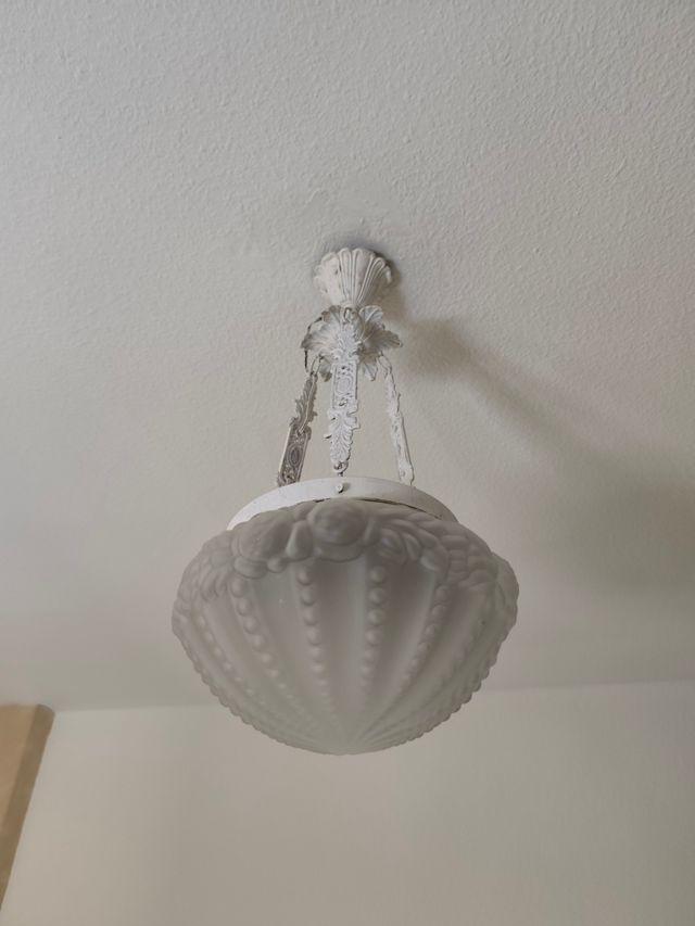 Lampara colgante retro blanca