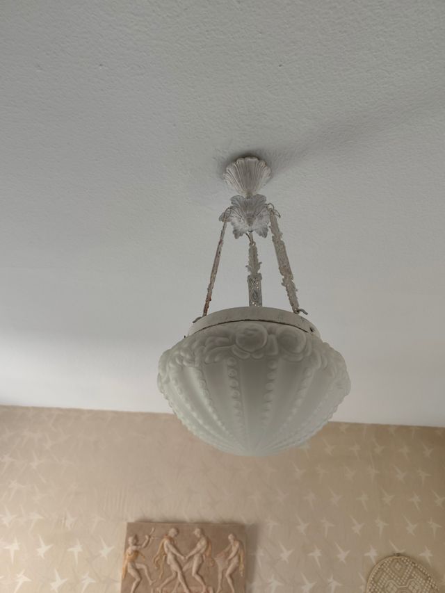 Lampara colgante retro blanca