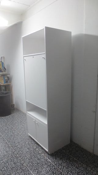 Armario con Mesa Plegable Blanco