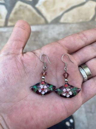 Pendientes de esmalte vintage 