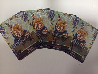 4 cartas Dragon Ball Super Vegeta