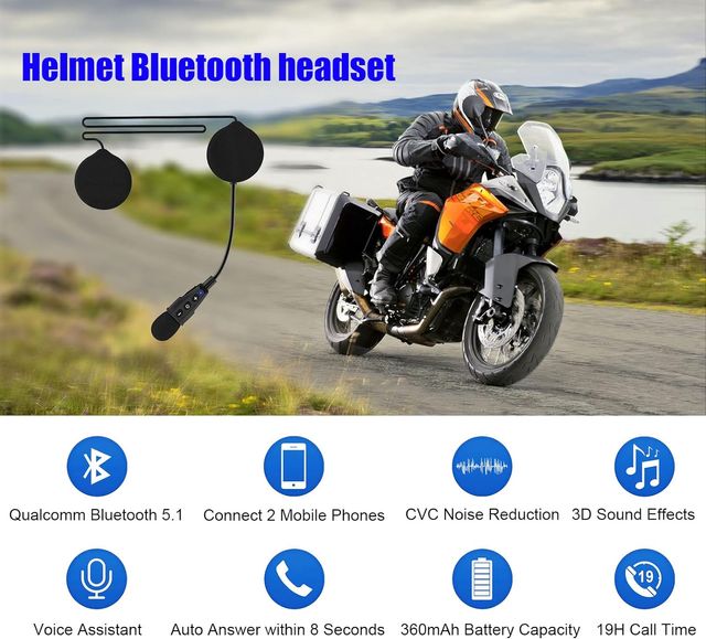 Auriculares Bluetooth 5.1 para moto