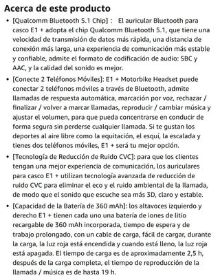 Auriculares Bluetooth 5.1 para moto