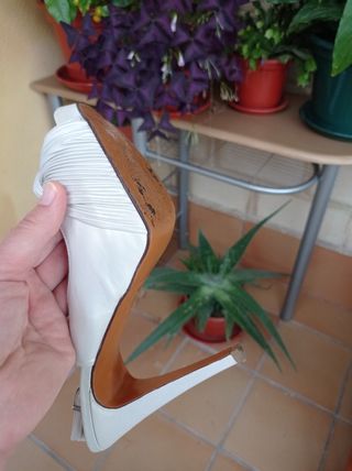 Zapatos Lodi novia color perla (beige), talla 40