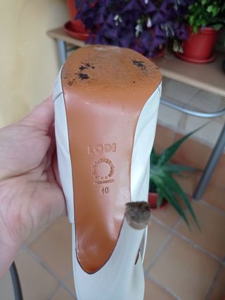 Zapatos Lodi novia color perla (beige), talla 40