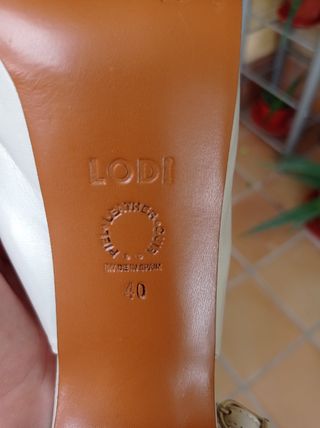 Zapatos Lodi novia color perla (beige), talla 40