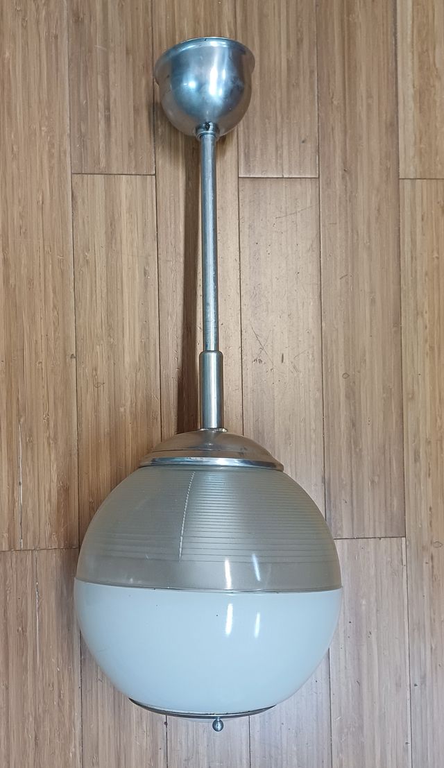 Lámpara vintage metal y cristal