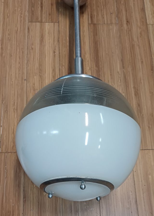 Lámpara vintage metal y cristal