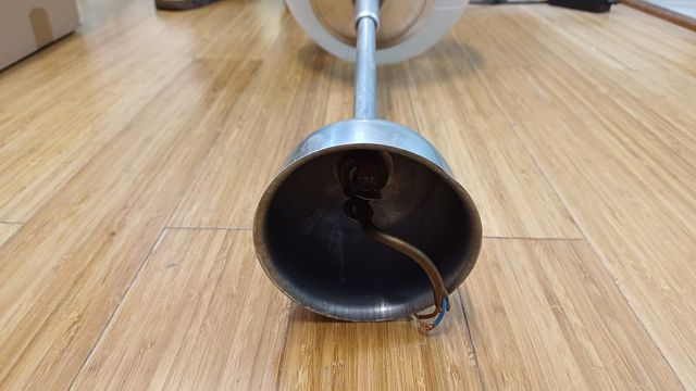 Lámpara vintage metal y cristal