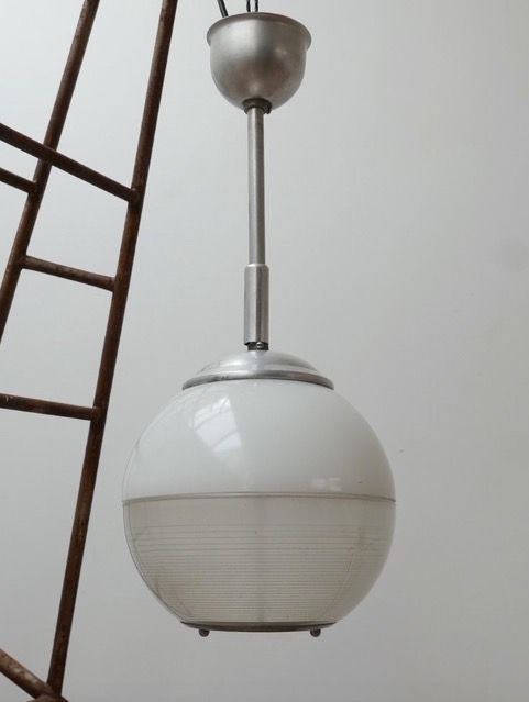 Lámpara vintage metal y cristal