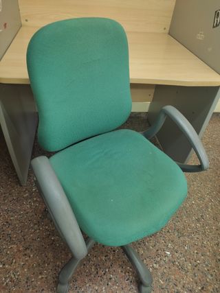 Silla oficina giratoria verde