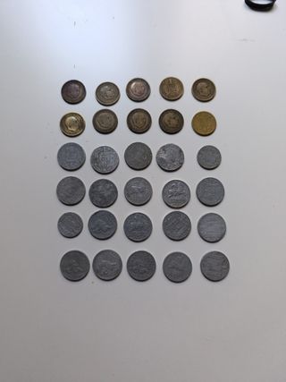 Colección pesetas años 40. Numismática , monedas