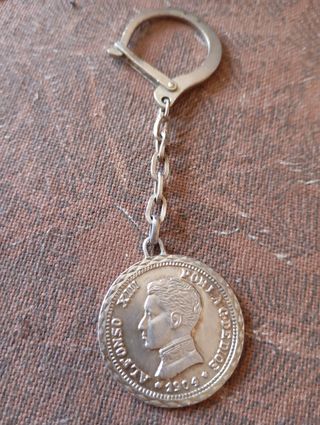 Llavero plata Alfonso XIII