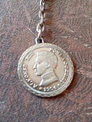 Llavero plata Alfonso XIII