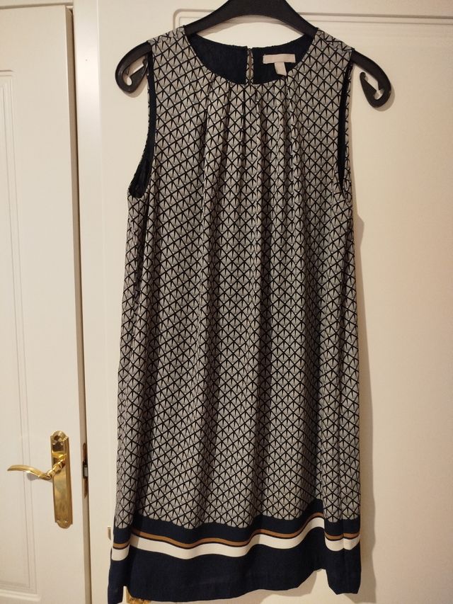 Vestido verano talla 40 - azul, blanco