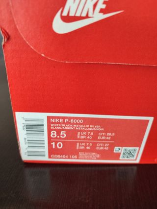 Zapatillas Nike P-6000 Plata/Blancas