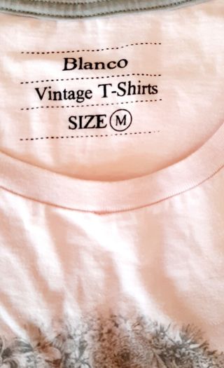 Camiseta Blanco Calavera y flores Rosa M