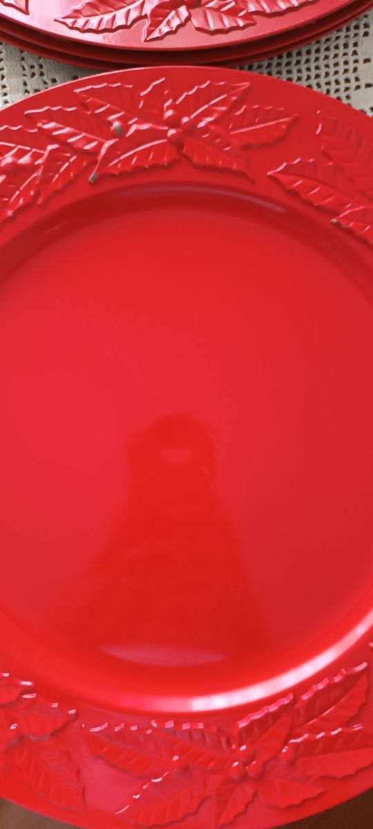 6 Sottopiatti Natale - Metallo Rosso
