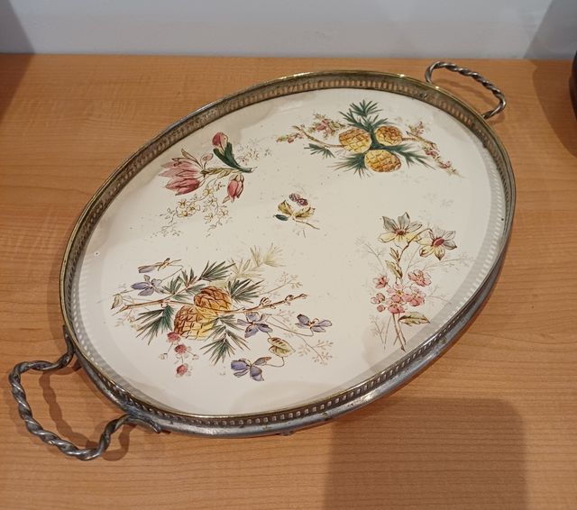 Bandeja porcelana ovalada vintage