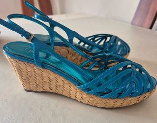 Cuñas azul turquesa - Talla 41