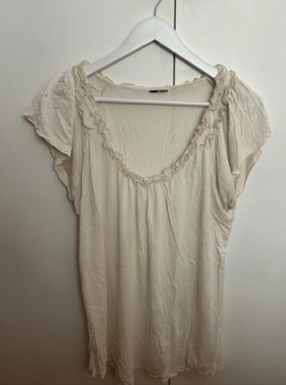 Camiseta premamá HM blanca - Talla L