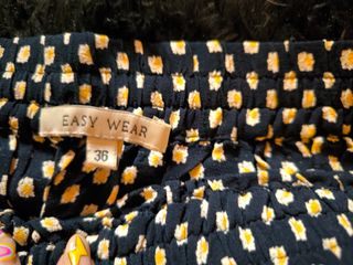 Falda EASY WEAR negra y amarilla - Talla 36