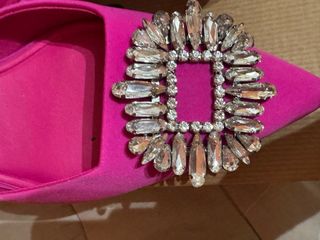 Sandalias tacón rosa ZARA 40