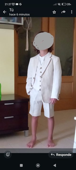 Traje arras de lino niño - 8 años