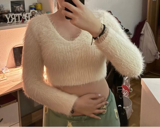 Suéter blanco corto - Talla única