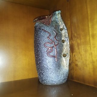 Jarrón Vintage Porcelana - Verde y Blanco