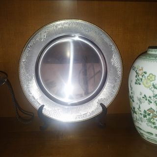 Jarrón Vintage Porcelana - Verde y Blanco