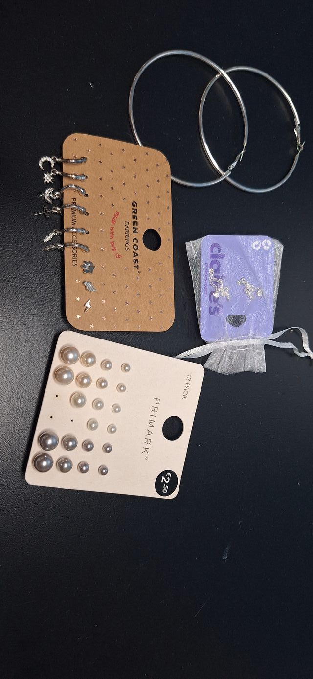 Aretes Plata - Claires, Green Coast, Primark