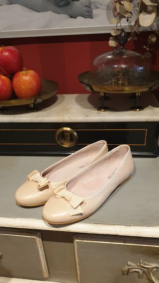 Bailarinas beige de piel