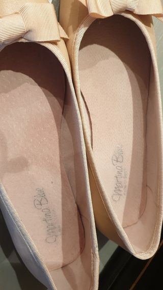 Bailarinas beige de piel