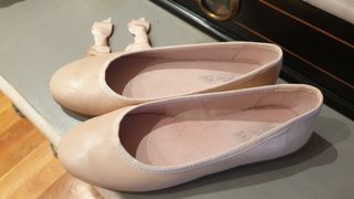Bailarinas beige de piel