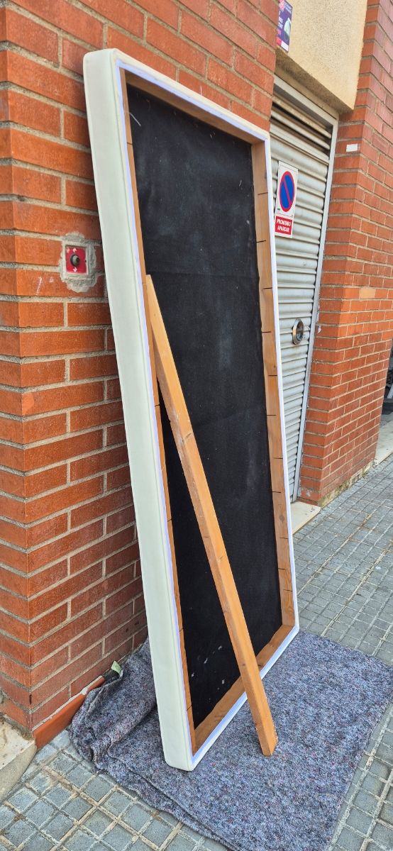 Cabecero cama blanco piel sintética