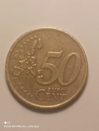 Moneda 50 céntimos Euro Error acuñacion