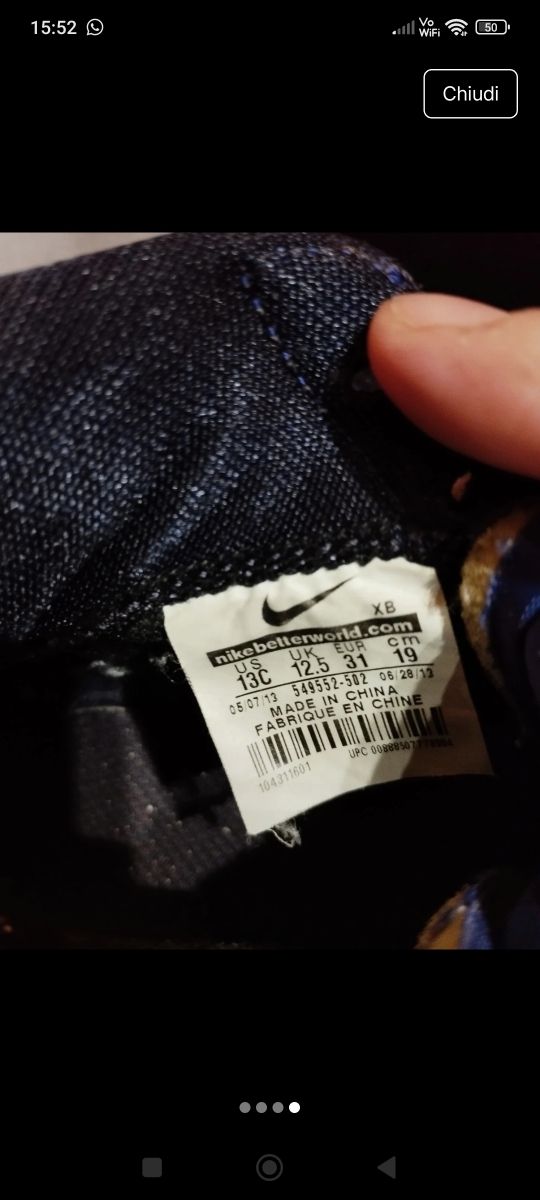 Nike Sneakers Viola Bambina n. 31