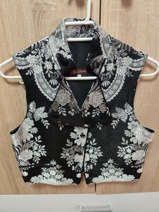 Chaleco Fallero Llorca - Negro Plata talla 16