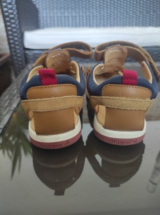 Sandalias Mayoral niño piel marrón-beige nº31