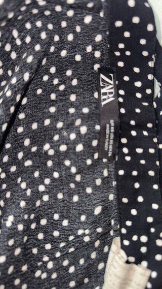 Falda pantalón lunares - negra y blanca