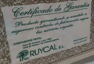 Colchón individual. Cara invierno lana virgen 100%