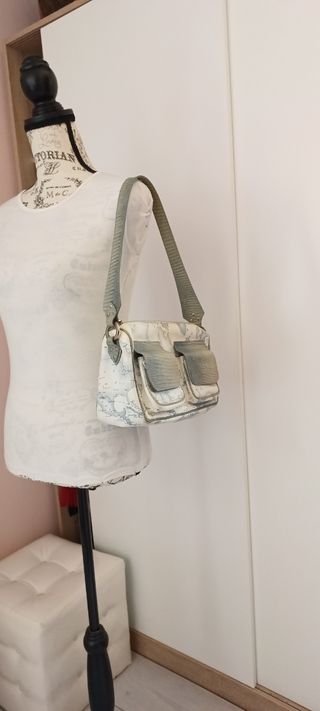 Borsetta Alviero Martini - bianca e blu