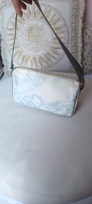 Borsetta Alviero Martini - bianca e blu