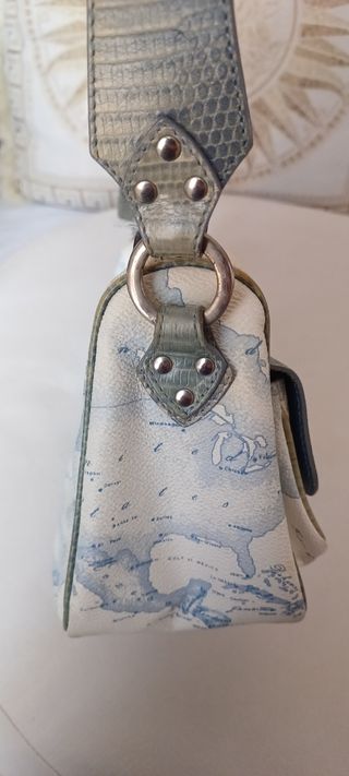 Borsetta Alviero Martini - bianca e blu