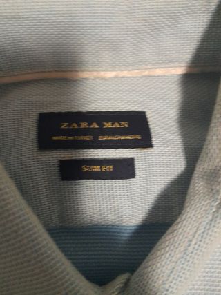 Camisa Zara Man azul - Slim Fit