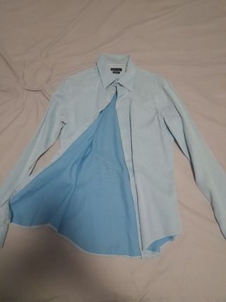 Camisa Zara Man azul - Slim Fit