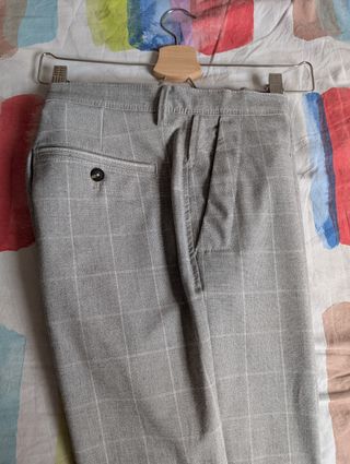 Pantalones Zara Grises - Cuadros